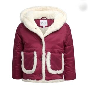 Jessica Simpson Infant and Toddler Girls' Puffer Coat with Hood, Size: 4T